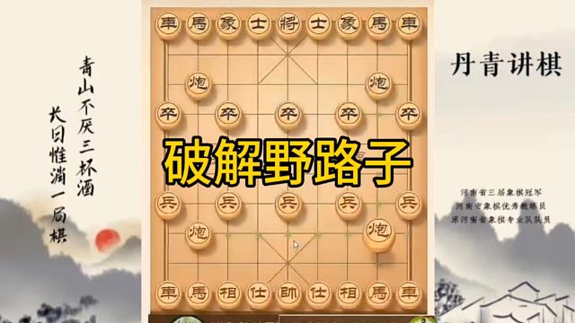 河南省冠军黄丹青讲棋，象棋怎么学，象棋教学，破解野路子，讲解棋理，系统学习象棋。