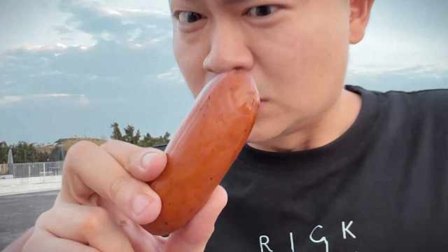 谁说都是肉的肠就很贵！这个价就能有18根了！#烤肠 #黑椒肠 #零食 