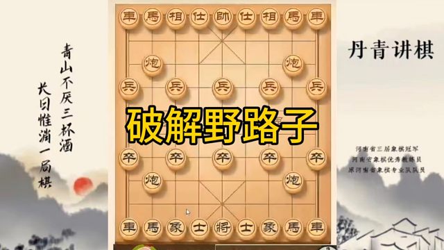 河南省冠军黄丹青讲棋，象棋怎么学，象棋教学，破解野路子，讲解棋理，系统学习象棋。