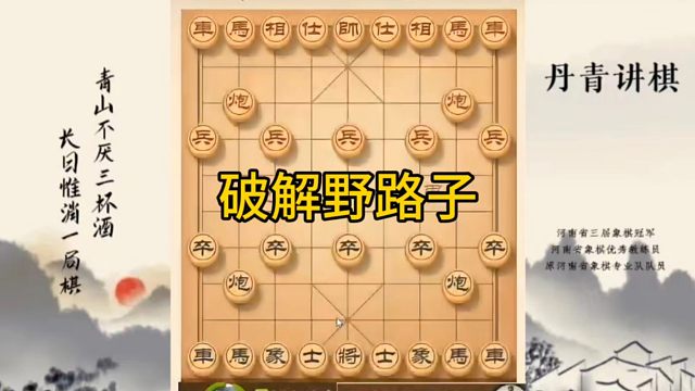河南省冠军黄丹青讲棋，象棋怎么学，象棋教学，破解野路子，讲解棋理，系统学习象棋。