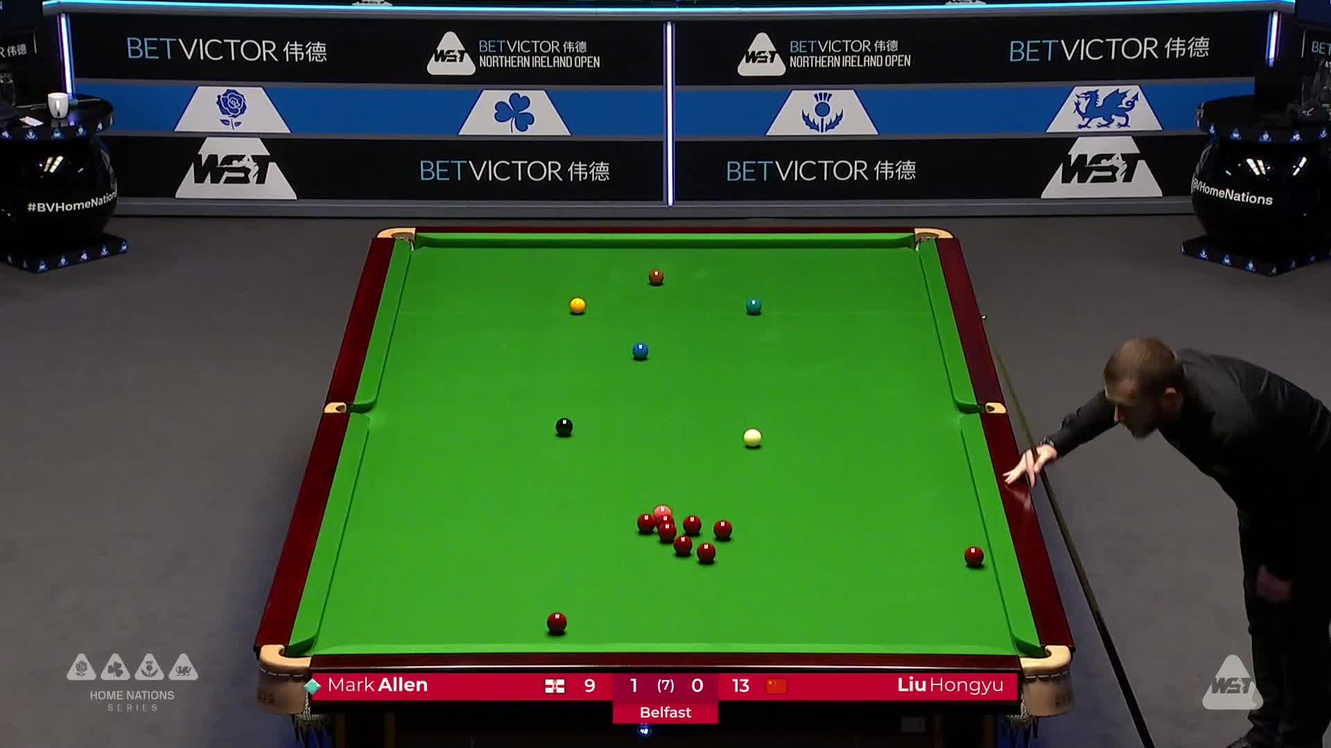 马克·艾伦VS刘宏宇   2024斯诺克北爱尔兰公开赛 清流