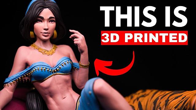 【4K】大佬涂装《阿拉丁》茉莉公主3D打印雕像 | 作者：TinyLittles3D | 机翻中文