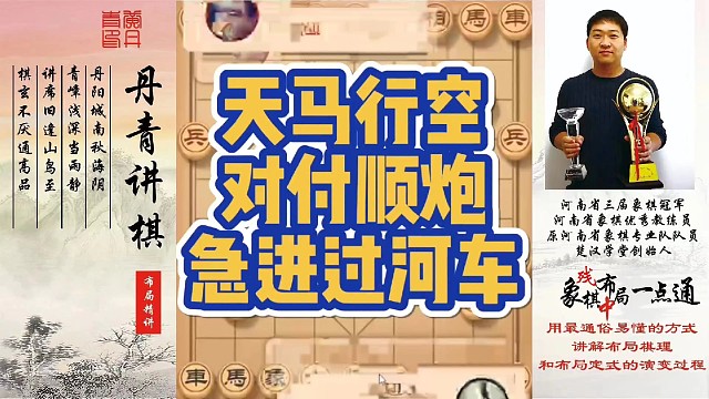 天马行空对付顺炮急进过河车！如何快速提升象棋水平系统学棋？如何学习布局，中局，残局？少走弯路，真心教