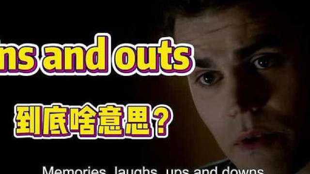 老外常说的“ins and outs”到底啥意思？ #英语#英语口语#英文早餐Eric