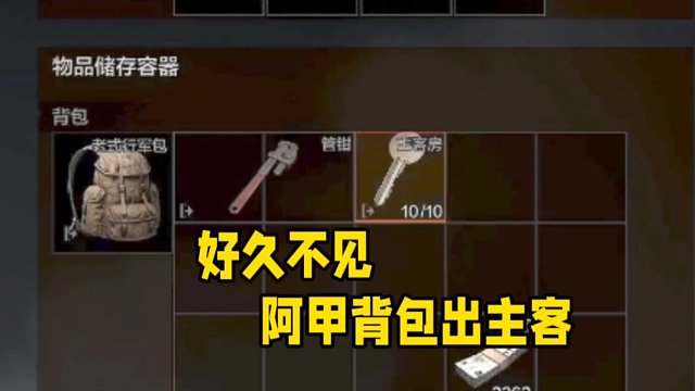 终于等到你！阿甲背包出主客房！