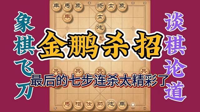 金鹏杀招真的厉害，特别是最后的七步连杀，下棋遇到你也相当的爽