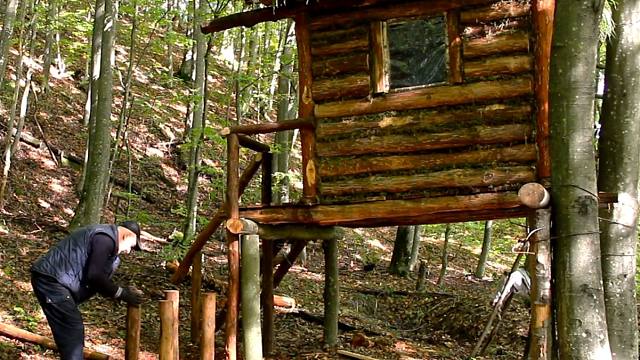 在森林里建造一套小小的木屋，在里面休闲度假，这样的日子养生好舒服