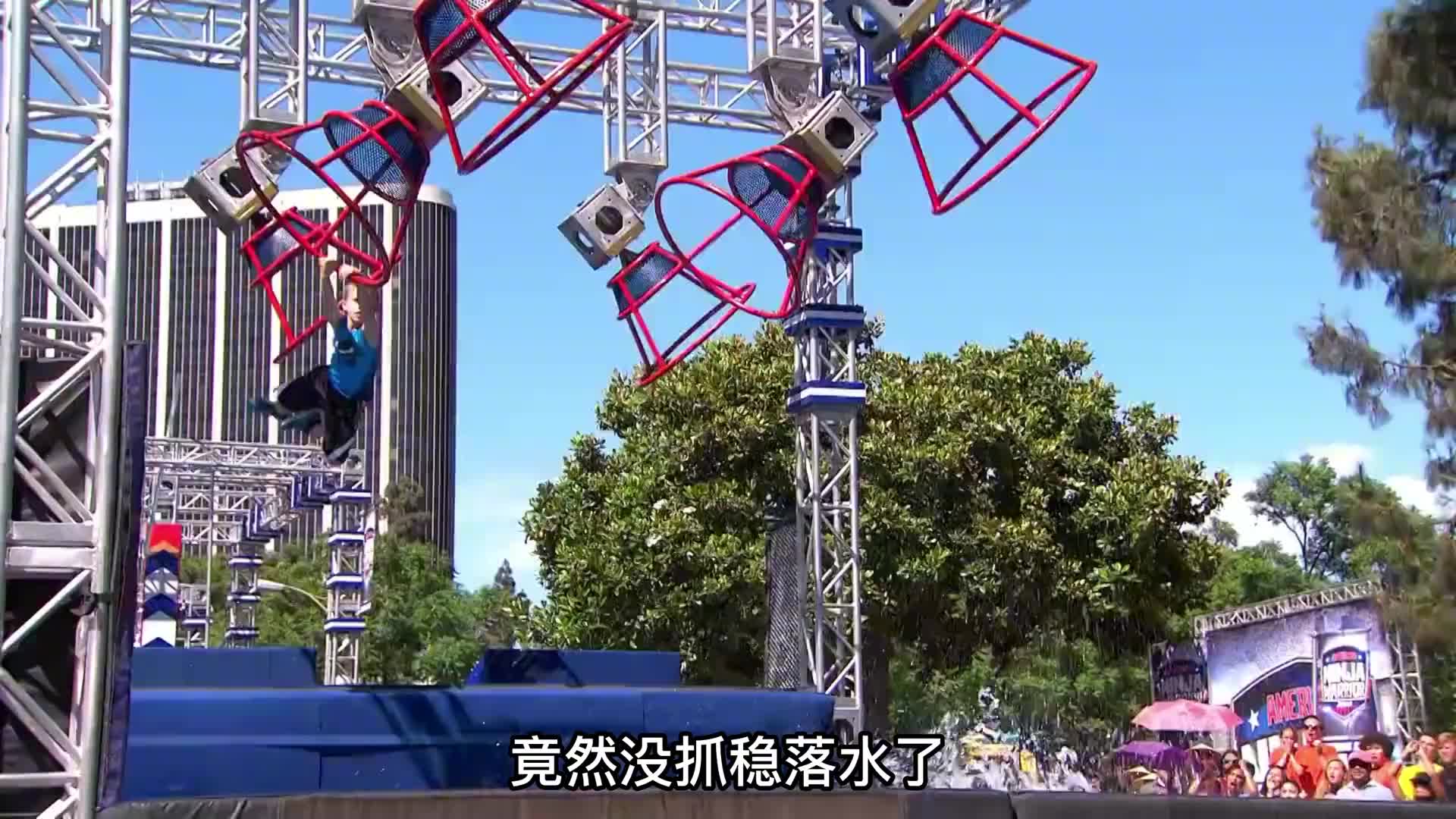 获胜1000美刀！9岁儿童闯关挑战，难度极高的男生女生向前冲。