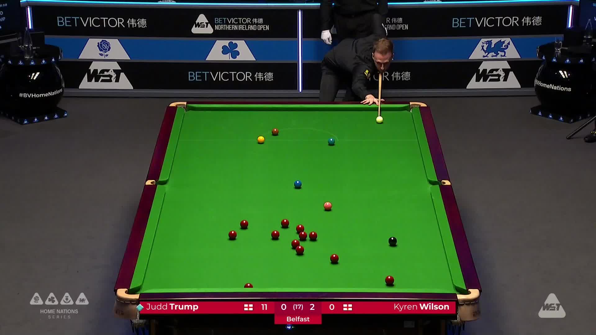 贾德·特鲁姆普VS凯伦·威尔逊 2024斯诺克北爱尔兰公开赛  清流第一阶段