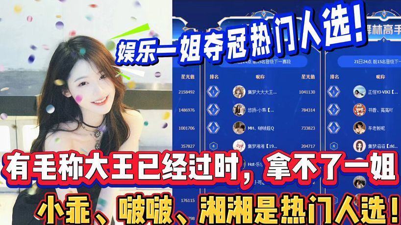 有毛稱大王已經(jīng)過時，拿不了一姐！
小乖、啵啵、湘湘是熱門人選！