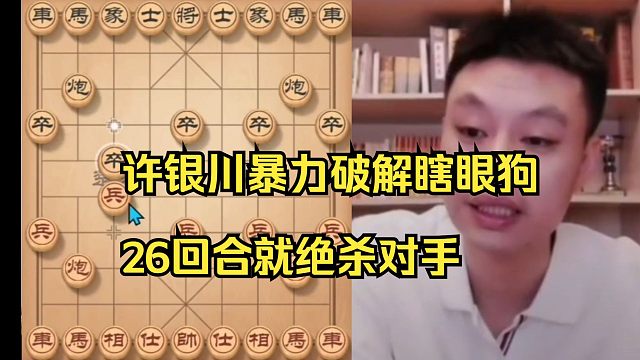 许银川暴力破解"瞎眼狗"，26回合就绝杀对手