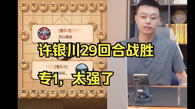 许银川29回合击败专1，太强了