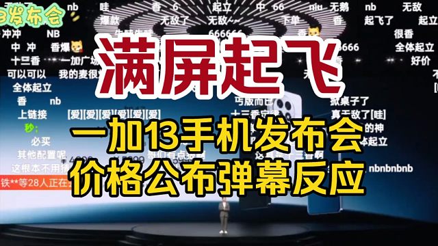 【满屏起飞】一加13价格公布弹幕满屏起飞牛逼666！4499起这价格太香了！