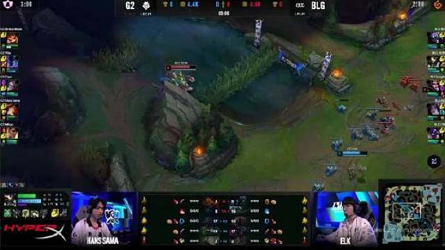 【 G2 vs BLG】 XUN蝎子来中击杀Caps发条拿到一血