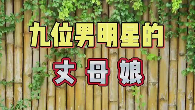 九位男明星的丈母娘