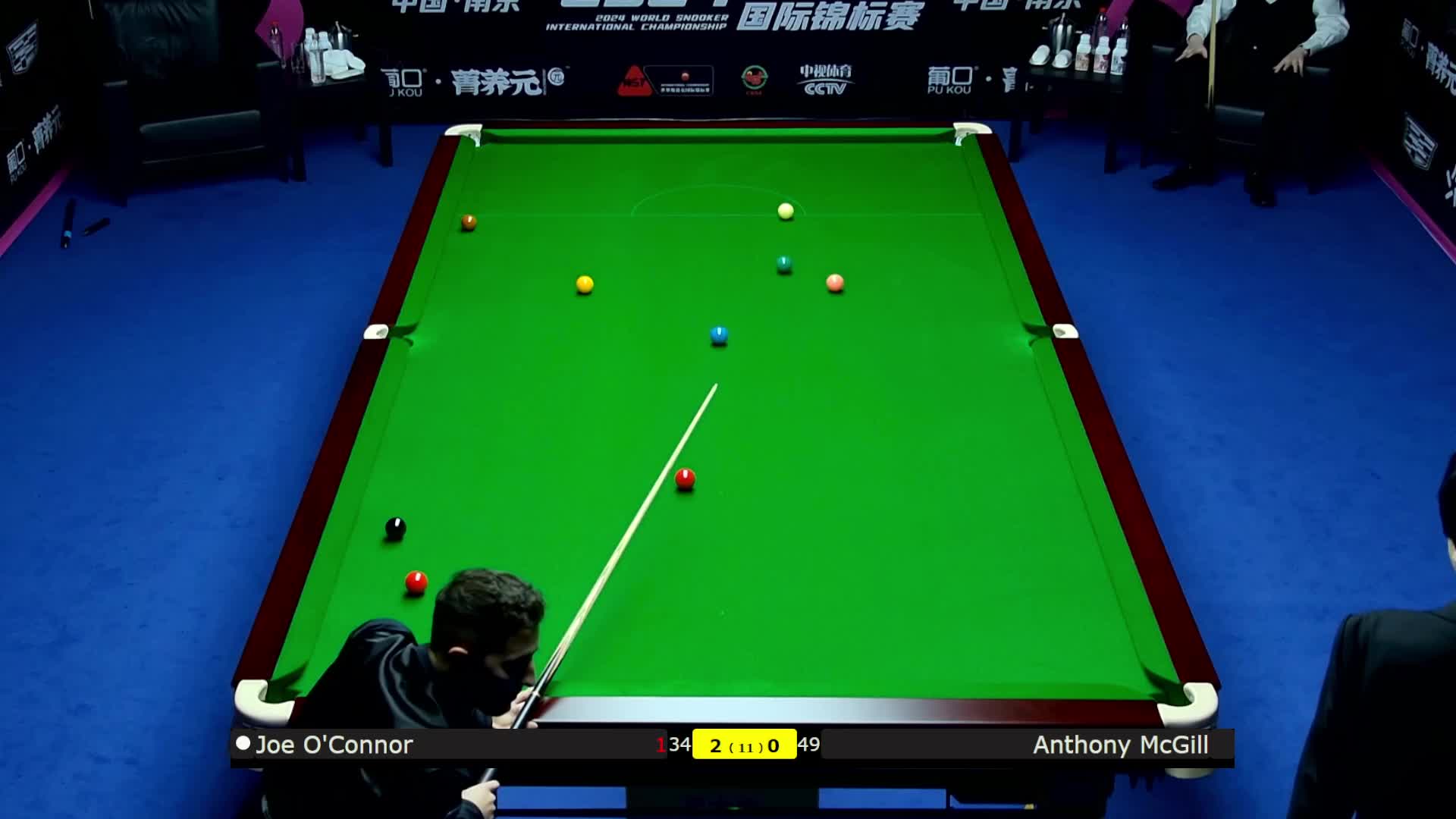 乔·奥康纳VS安东尼·麦克吉尔 2024斯诺克国锦赛 清流