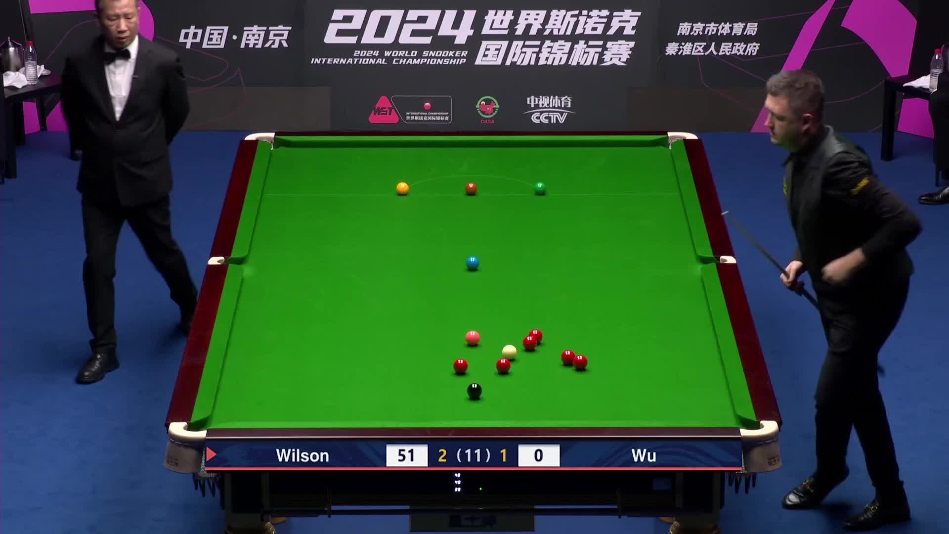 吴宜泽VS凯伦·威尔逊2024斯诺克国锦赛 清流