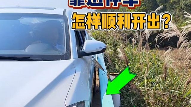 紧靠护栏停车，如何顺利开出会不会剐蹭？10年老司机都不一定明白