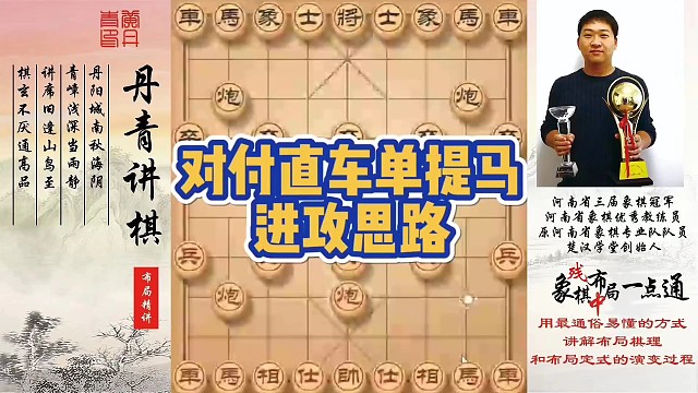 对付直车单提马的进攻思路！如何快速提升象棋水平系统学棋？如何学习布局，中局，残局？少走弯路，真心教棋