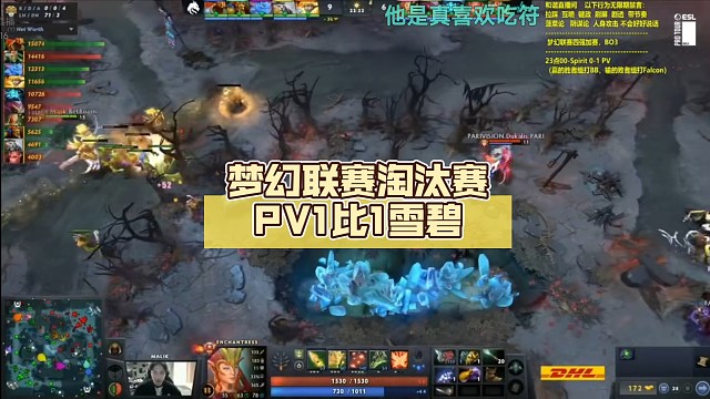 梦幻联赛淘汰赛PV1比1雪碧【DOTA2】