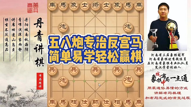 五八炮专治反宫马，简单易学，轻松赢棋！如何快速提升象棋水平系统学棋？如何学习布局，中局，残局？少走弯