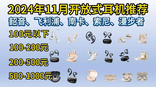 2024年高性价比开放式耳机推荐，开放式/运动耳机如何选？0-2000元骨传导，耳夹式，挂耳式深度解