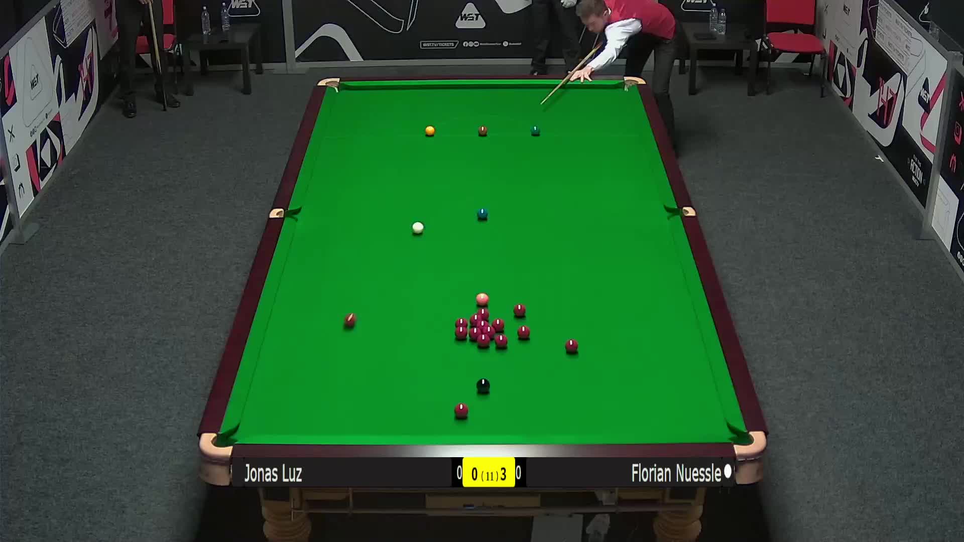 乔纳斯·鲁兹VS弗洛里安·努斯勒 2024斯诺克英国锦标赛 清流
