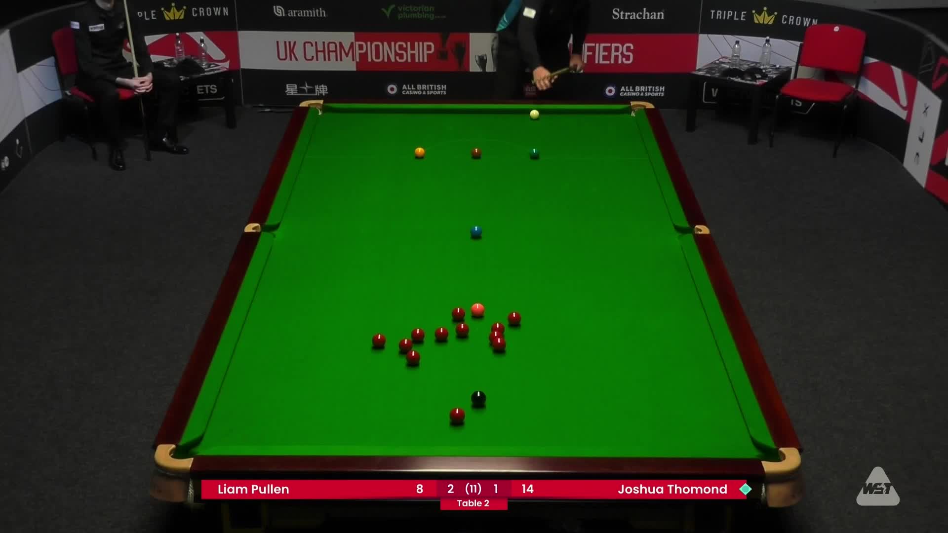 利亚姆·普伦VS约书亚·索蒙德 2024斯诺克英国锦标赛 清流