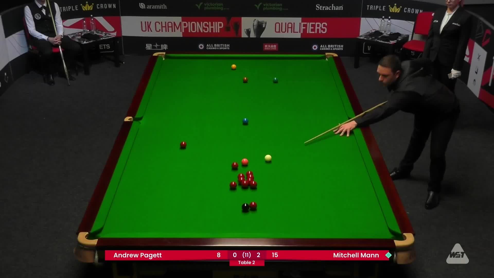 安德鲁·帕吉特VS米切尔·曼恩 2024斯诺克英国锦标赛 清流