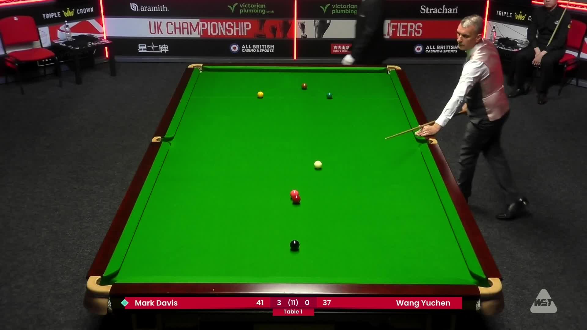 马克·戴维斯VS王雨晨 2024斯诺克英国锦标赛 清流