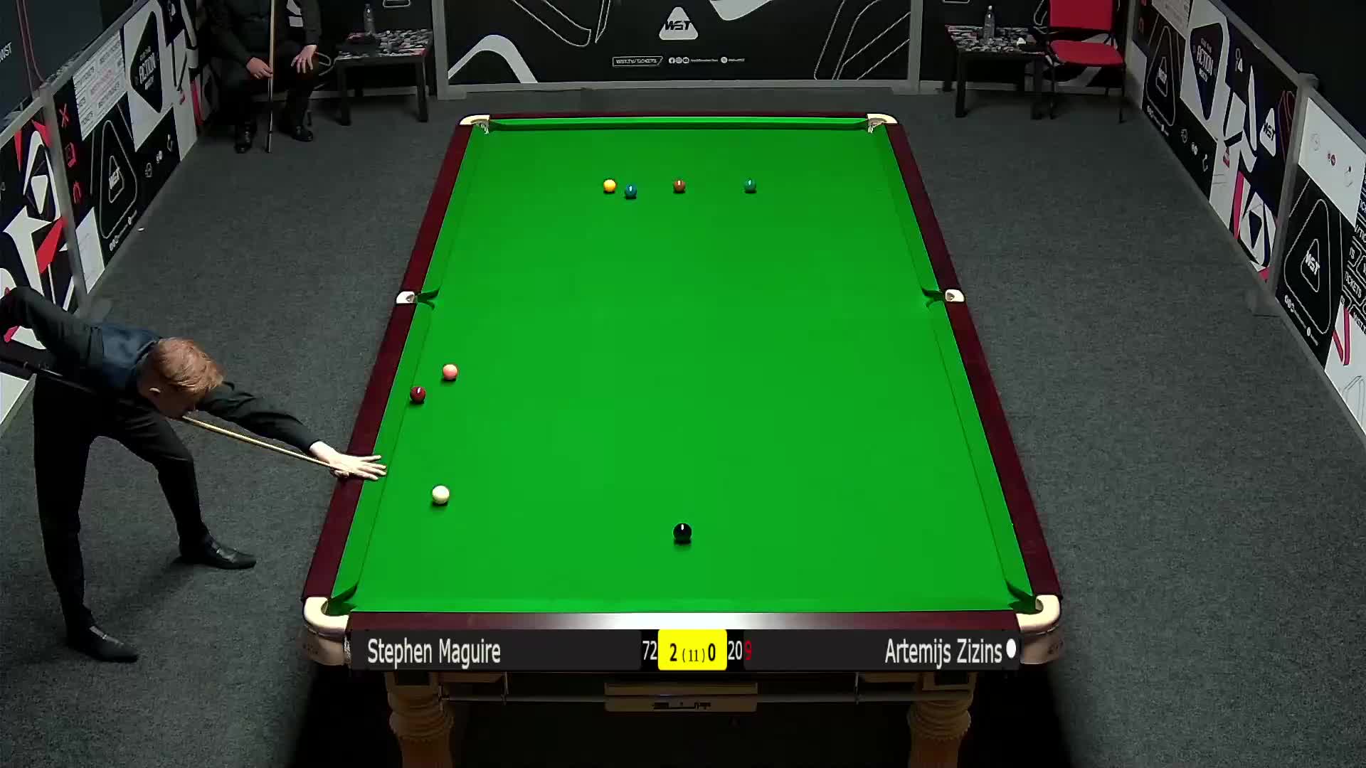 斯蒂芬·马奎尔VS阿特米吉斯·齐津斯2024斯诺克英国锦标赛 清流