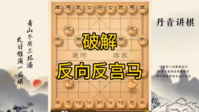 河南省冠军黄丹青讲棋，象棋怎么学，象棋教学，破解反向反宫马，讲解棋理，系统学习象棋。