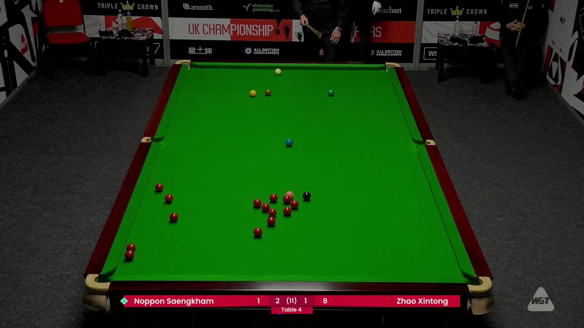 诺鹏·桑坎姆VS赵心童2024斯诺克英国锦标赛 清流