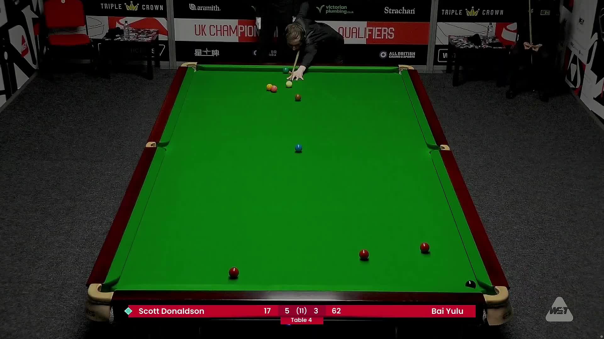 斯科特·唐纳森VS白雨露2024斯诺克英国锦标赛 清流 下半场