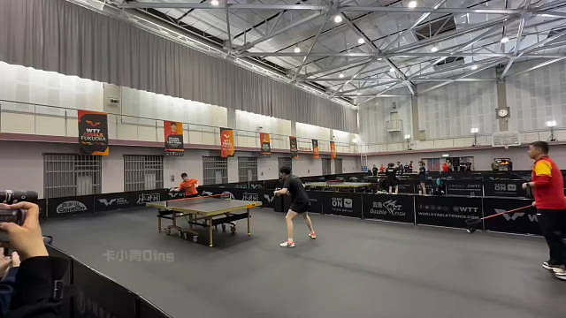 王楚钦林诗栋福冈对练   加油