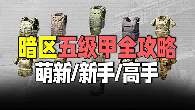 暗区突围：五级甲属性全攻略，哪个最具性价比？