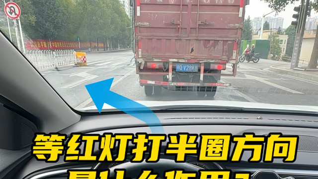 为什么很多老司机在大货车后方等红灯时，习惯性的玩空地上打一圈方向盘？ #汽车知识分享
