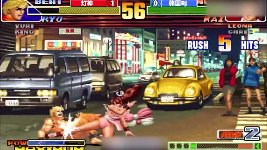 拳皇98c：残血的特瑞野蛮加疯狂，灯神能否拿下韩国高手