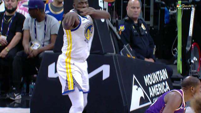 【】往哪儿跑！格林帮助李凯尔完成补防，禁区大帽杜兰特！这场两个人是较上劲了！