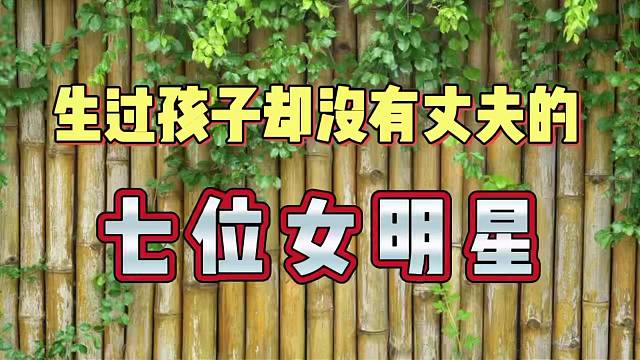 生过孩子却没有丈夫的七位女明星