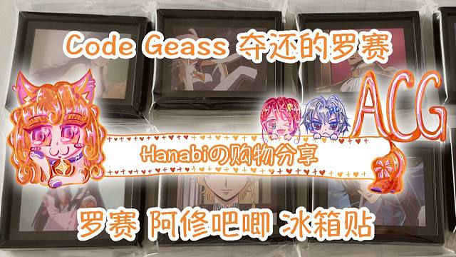 【Hanabi的购物分享】CodeGeass夺还的罗赛 吧唧冰箱贴开箱