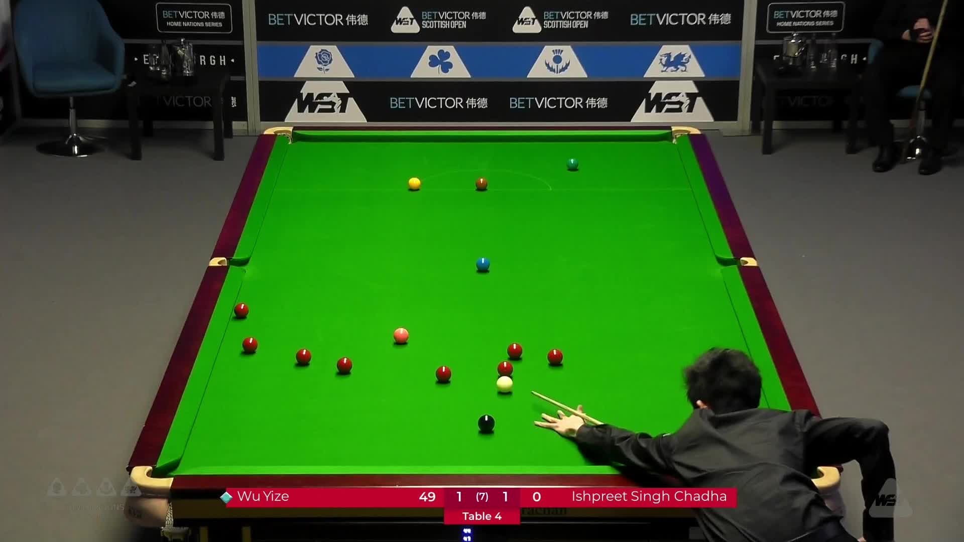 伊什普利特·辛格·查达VS吴宜泽  2024斯诺克苏格兰公开赛 清流