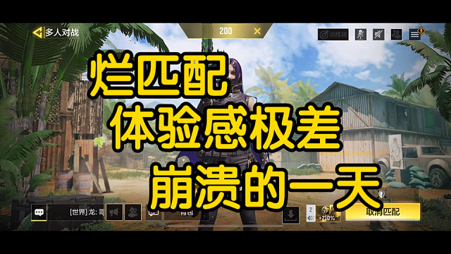 匹配烂到骂街，再不做调整，赛博成龙将要降临使命，年末了给手残党一条活路吧。