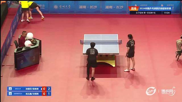 241212乒超第一阶段|深圳大学VS成都高新若水居第一盘|孙颖莎吴咏琳3-0杨玉鑫冷雨桐