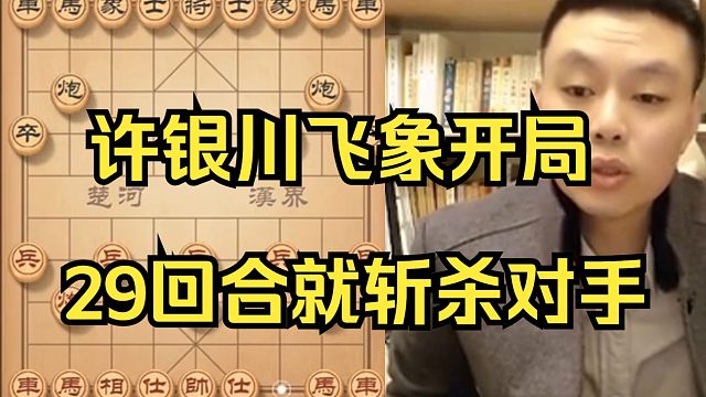 许银川飞象开局，29回合就斩杀对手！