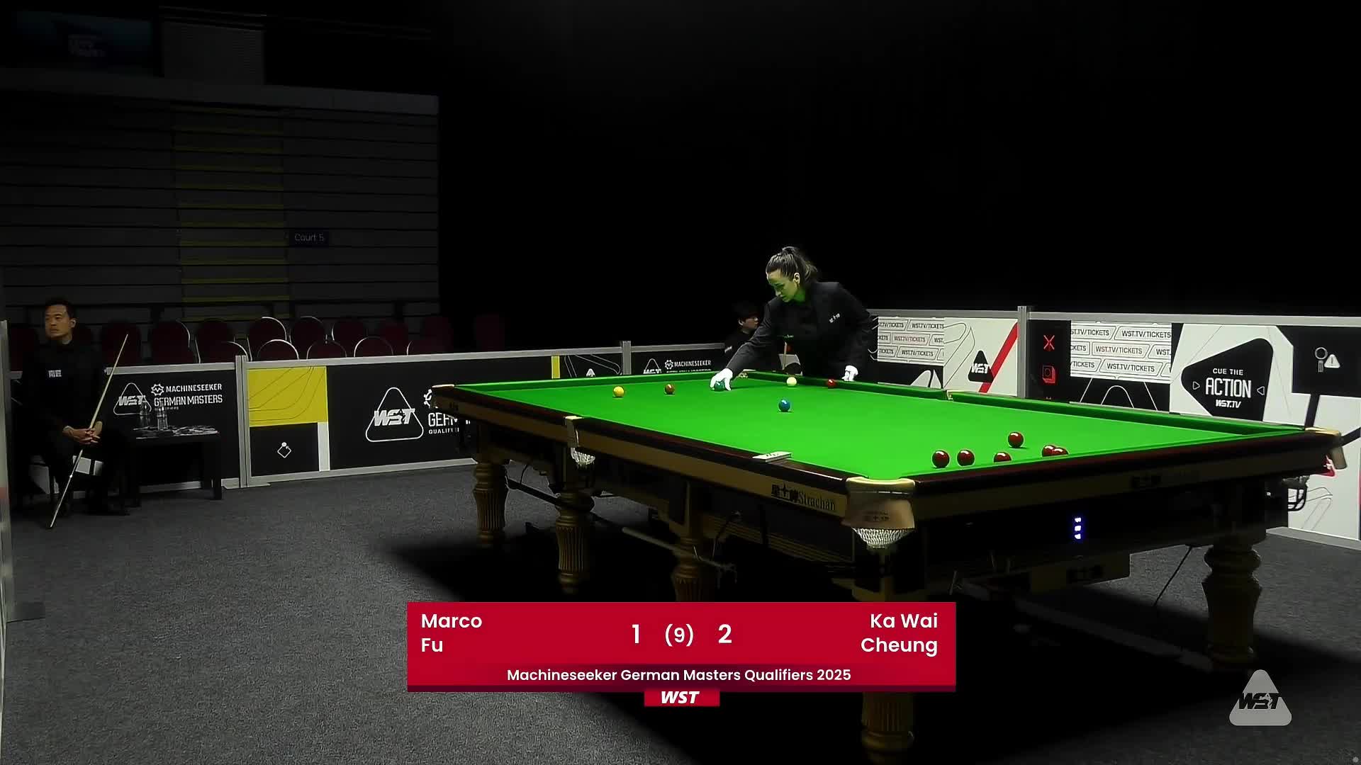 傅家俊VS张家玮 2025斯诺克德国大师赛资格赛  清流