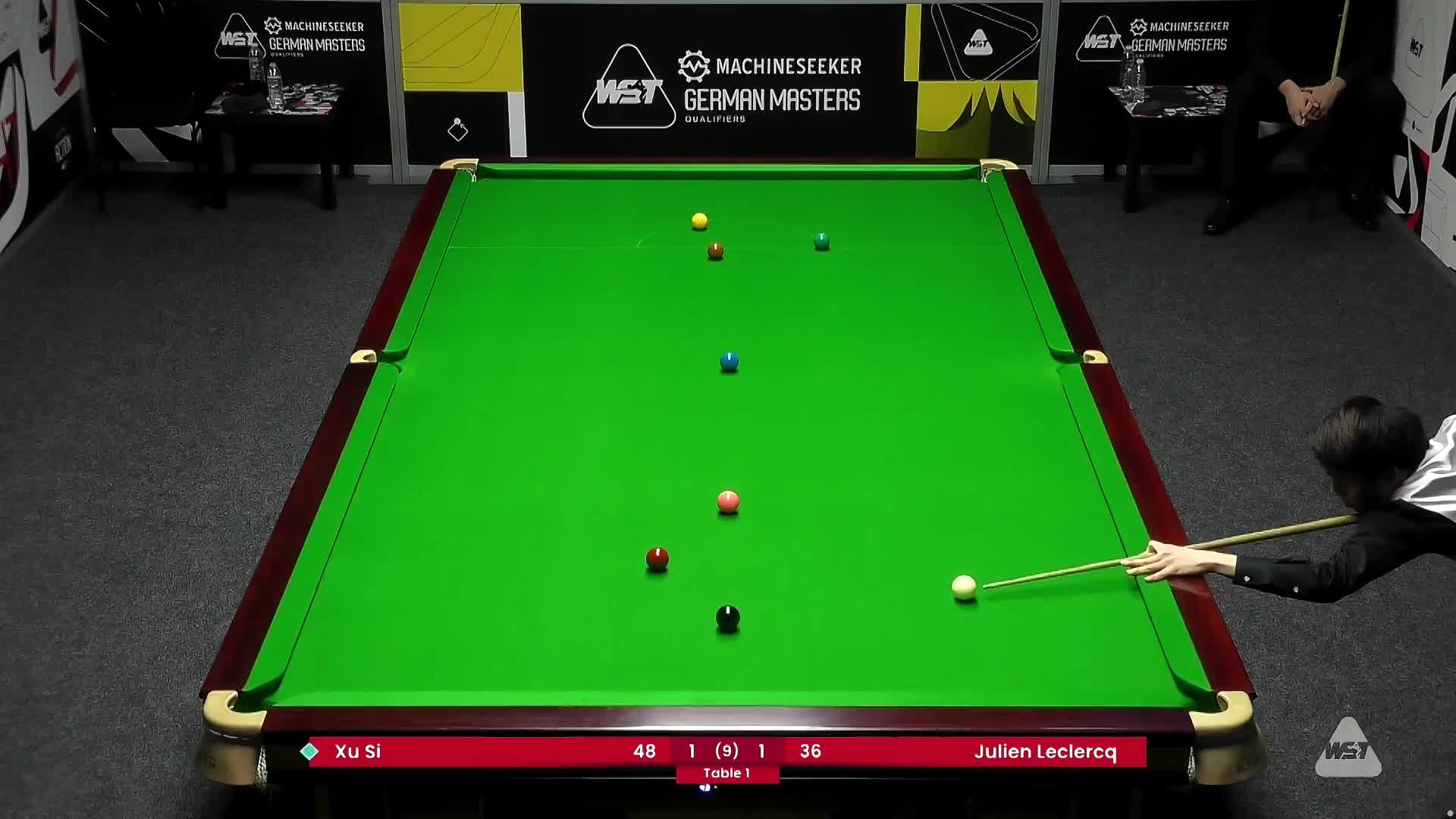 徐思VS朱利安·勒克莱尔 2025斯诺克德国大师赛资格赛  清流