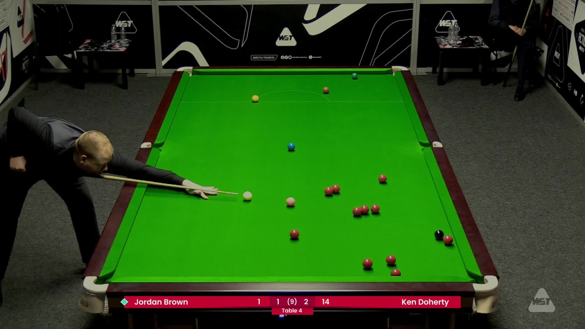 乔丹·布朗VS肯·达赫迪 2025斯诺克德国大师赛资格赛  清流