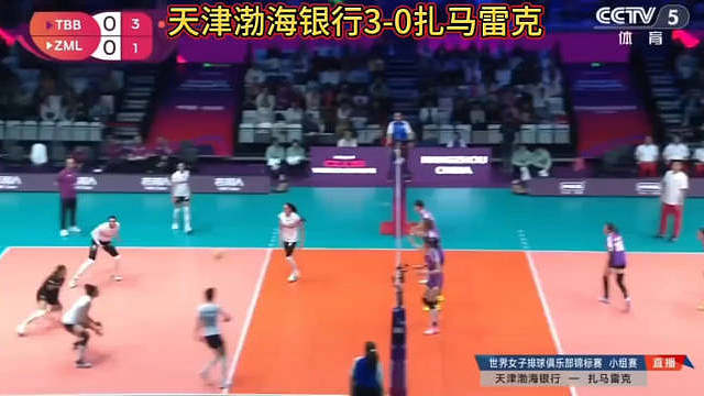 作为2024年世俱杯东道主，代表中国俱乐部出战的天津渤海银行女排首秀3-0轻取扎马雷克取得世俱杯开门