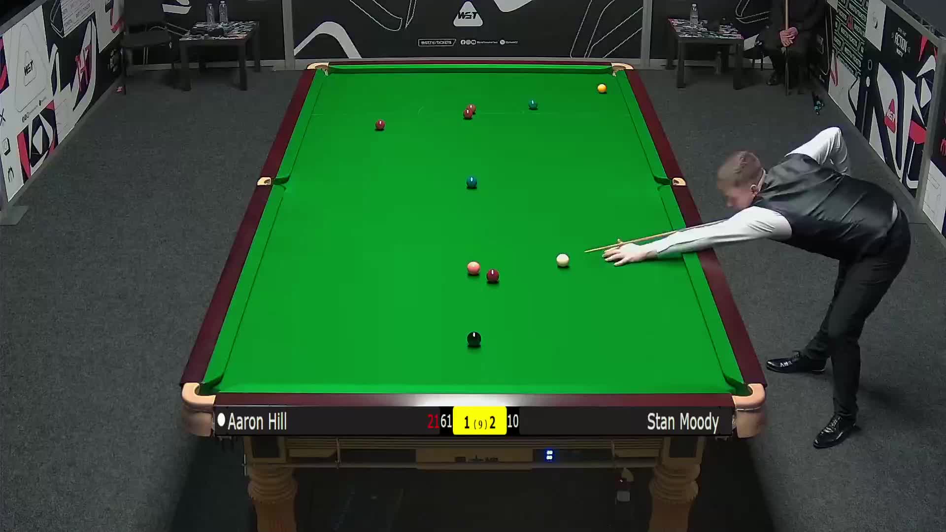 亚伦·希尔VS斯坦·穆迪 2025斯诺克德国大师赛资格赛   清流